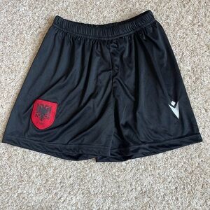Albanian Soccer Black Sports Shorts